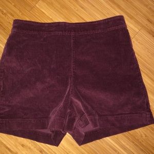 Madewell corduroy high waisted shorts